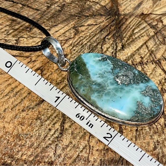 Caribbean Larimar Pendant 2 1/4” - Picture 11 of 13